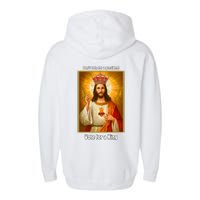 Vote For A King Jesus 2024 Garment-Dyed Fleece Hoodie