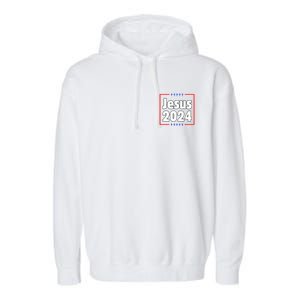 Vote For A King Jesus 2024 Garment-Dyed Fleece Hoodie