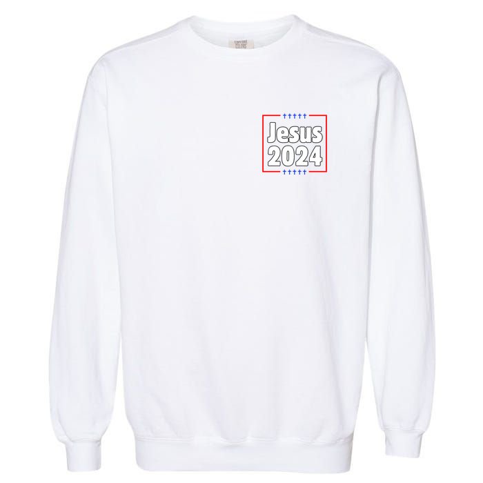 Vote For A King Jesus 2024 Garment-Dyed Sweatshirt