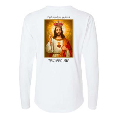 Vote For A King Jesus 2024 Womens Cotton Relaxed Long Sleeve T-Shirt