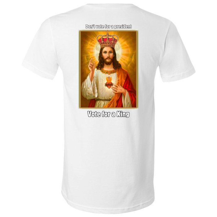 Vote For A King Jesus 2024 V-Neck T-Shirt