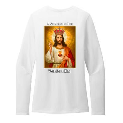 Vote For A King Jesus 2024 Womens CVC Long Sleeve Shirt