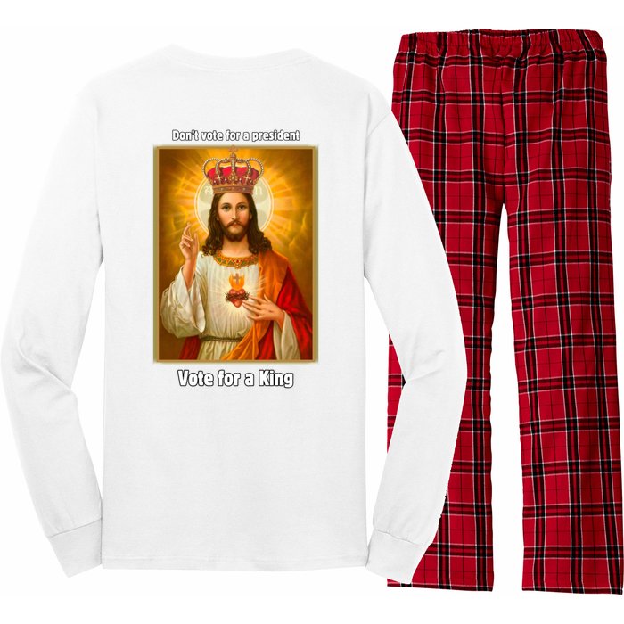 Vote For A King Jesus 2024 Long Sleeve Pajama Set