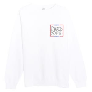 Vote For A King Jesus 2024 Premium Crewneck Sweatshirt