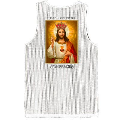 Vote For A King Jesus 2024 Mesh Reversible Basketball Jersey Tank