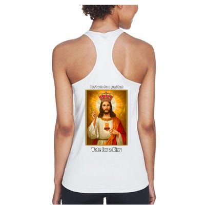 Vote For A King Jesus 2024 Women's Racerback Tank