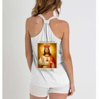 Vote For A King Jesus 2024 Women's Knotted Racerback Tank