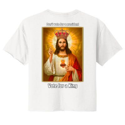 Vote For A King Jesus 2024 Women's Crop Top Tee