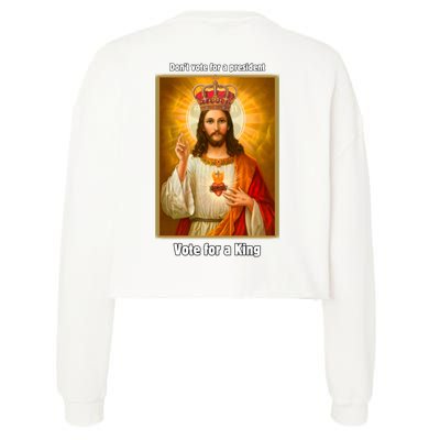 Vote For A King Jesus 2024 Cropped Pullover Crew