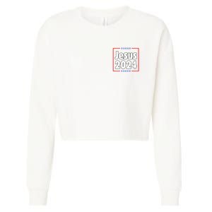 Vote For A King Jesus 2024 Cropped Pullover Crew