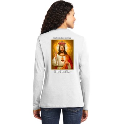 Vote For A King Jesus 2024 Ladies Long Sleeve Shirt