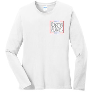 Vote For A King Jesus 2024 Ladies Long Sleeve Shirt