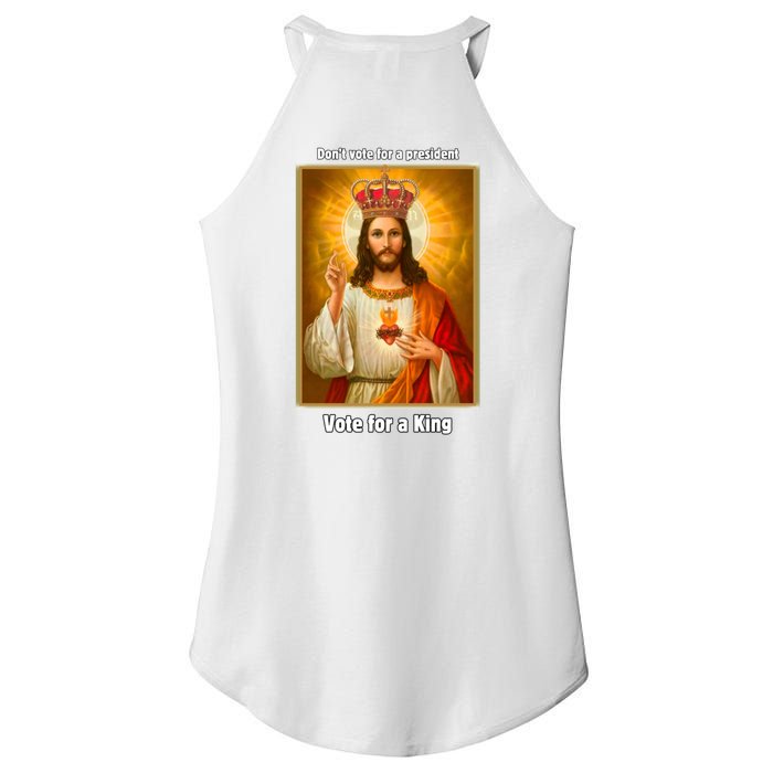 Vote For A King Jesus 2024 Women's Perfect Tri Rocker Tank