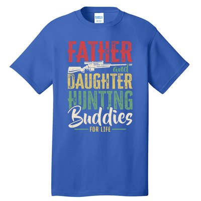 Vintage Father And Daughter Hunting Buddies Fathers Day Gift Tall T-Shirt