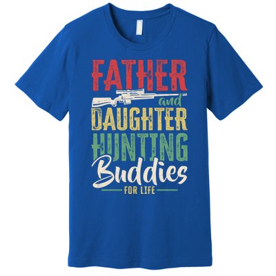 Vintage Father And Daughter Hunting Buddies Fathers Day Gift Premium T-Shirt