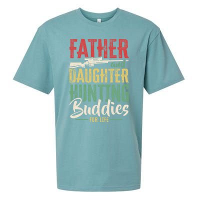 Vintage Father And Daughter Hunting Buddies Fathers Day Gift Sueded Cloud Jersey T-Shirt