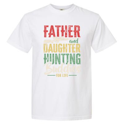 Vintage Father And Daughter Hunting Buddies Fathers Day Gift Garment-Dyed Heavyweight T-Shirt