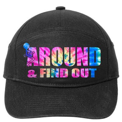 Vintaeg F Around And Find Out Tie Dye Lover Gift Tee 7-Panel Snapback Hat