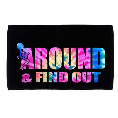 Vintaeg F Around And Find Out Tie Dye Lover Gift Tee Microfiber Hand Towel