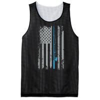 Vintage Fisherman American Flag Fishing Gift Mesh Reversible Basketball Jersey Tank