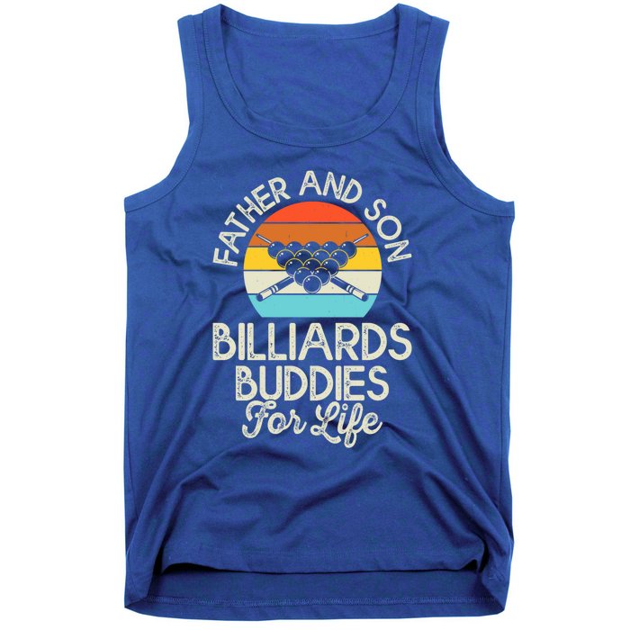 Vintage Father And Son Billiards Buddies For Life Funny Gift Tank Top