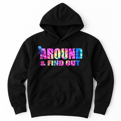 Vintaeg F Around And Find Out Tie Dye Lover Gift Hoodie