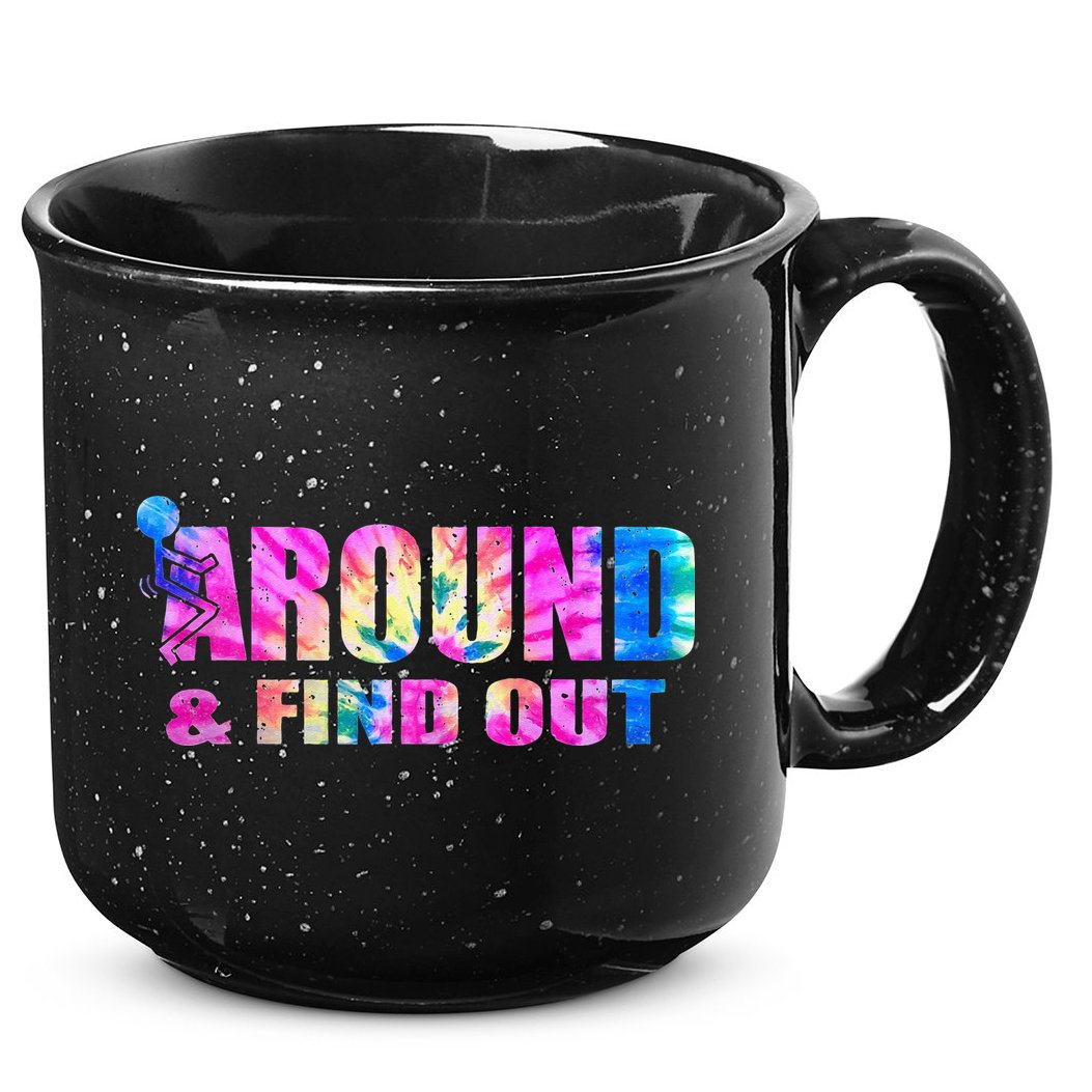 Vintaeg F Around And Find Out Tie Dye Lover Gift 15oz Campfire Ceramic Mug
