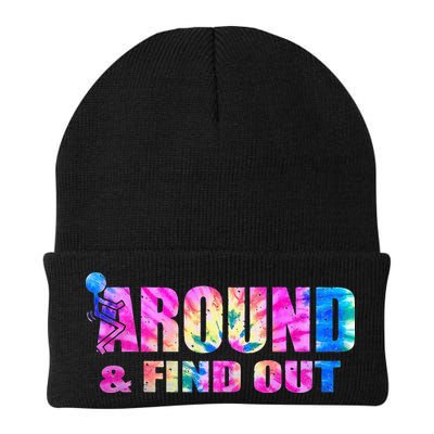 Vintaeg F Around And Find Out Tie Dye Lover Gift Beanie