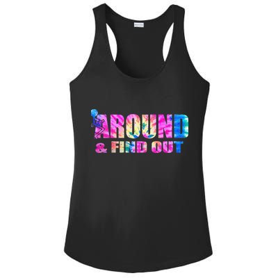 Vintaeg F Around And Find Out Tie Dye Lover Gift Ladies PosiCharge Competitor Racerback Tank