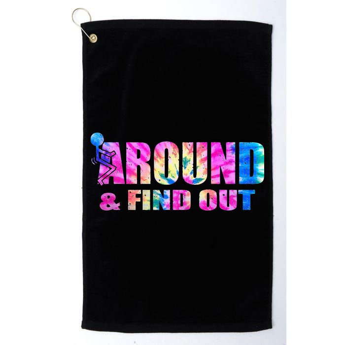 Vintaeg F Around And Find Out Tie Dye Lover Gift Golf Towel