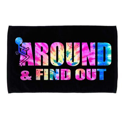 Vintaeg F Around And Find Out Tie Dye Lover Gift Microfiber Hand Towel