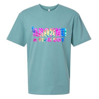 Vintaeg F Around And Find Out Tie Dye Lover Gift Sueded Cloud Jersey T-Shirt