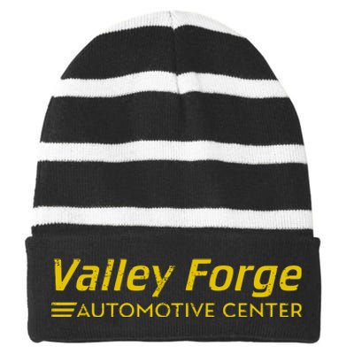 Valley Forge Automotive Center Striped Beanie with Solid Band