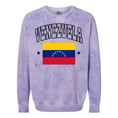 Venezuela Flag Athletic Souvenir Gift Colorblast Crewneck Sweatshirt