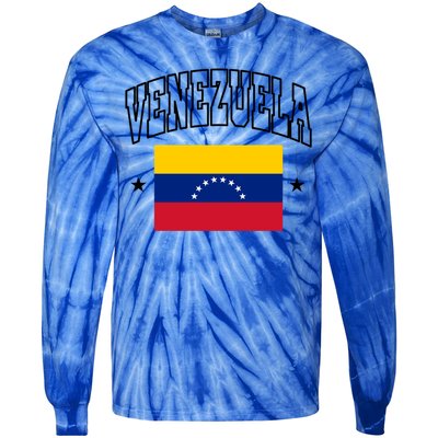 Venezuela Flag Athletic Souvenir Gift Tie-Dye Long Sleeve Shirt