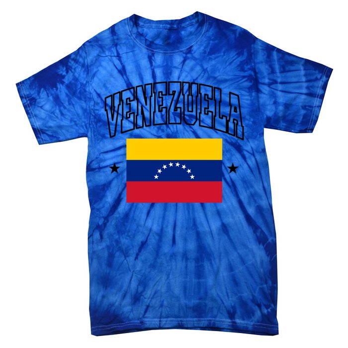 Venezuela Flag Athletic Souvenir Gift Tie-Dye T-Shirt