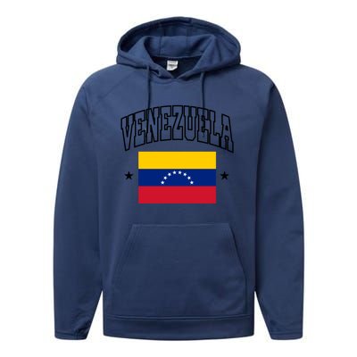 Venezuela Flag Athletic Souvenir Gift Performance Fleece Hoodie