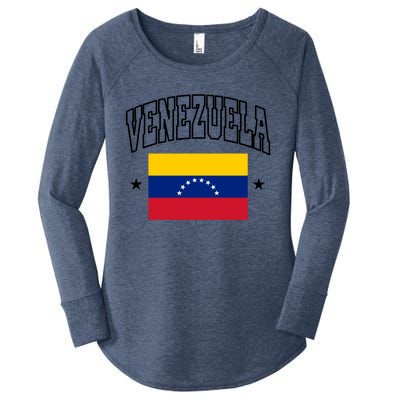 Venezuela Flag Athletic Souvenir Gift Women's Perfect Tri Tunic Long Sleeve Shirt