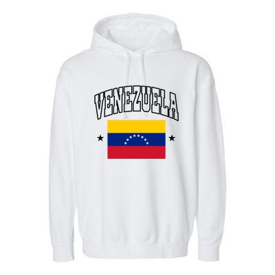 Venezuela Flag Athletic Souvenir Gift Garment-Dyed Fleece Hoodie