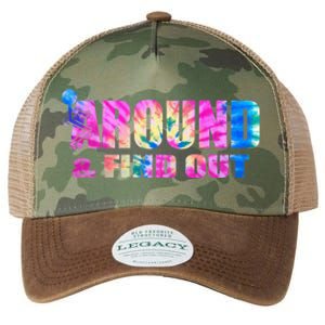 Vintaeg F Around And Find Out Tie Dye Lover Gift Legacy Tie Dye Trucker Hat