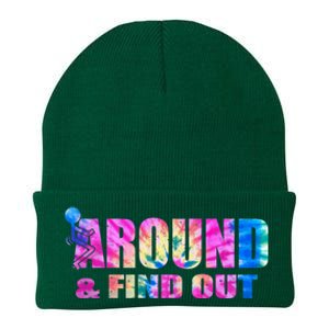 Vintaeg F Around And Find Out Tie Dye Lover Gift Knit Cap Winter Beanie