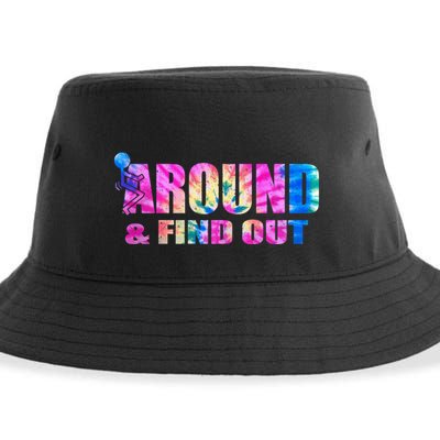 Vintaeg F Around And Find Out Tie Dye Lover Gift Sustainable Bucket Hat