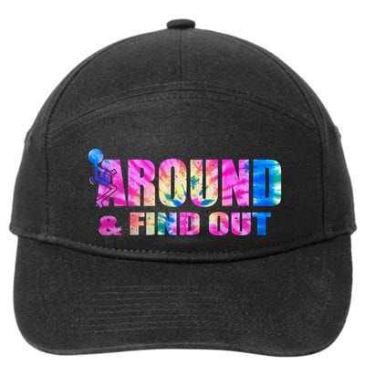 Vintaeg F Around And Find Out Tie Dye Lover Gift 7-Panel Snapback Hat
