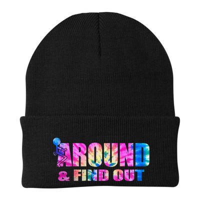 Vintaeg F Around And Find Out Tie Dye Lover Gift Beanie