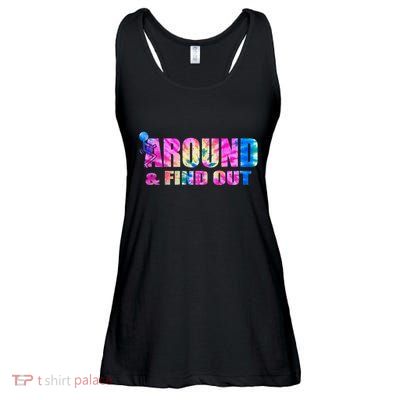 Vintaeg F Around And Find Out Tie Dye Lover Gift Ladies Essential Flowy Tank