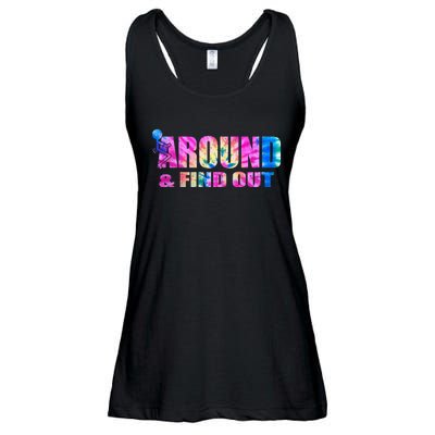 Vintaeg F Around And Find Out Tie Dye Lover Gift Ladies Essential Flowy Tank