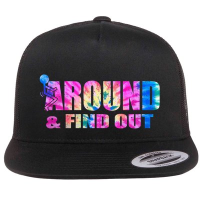 Vintaeg F Around And Find Out Tie Dye Lover Gift Flatbill Hat
