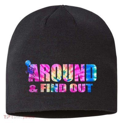 Vintaeg F Around And Find Out Tie Dye Lover Gift Sustainable Beanie