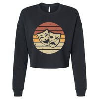 Vintage Face Actor And Actress In Theater Cropped Pullover Crew