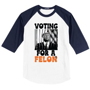 Voting For A Felon Baseball Sleeve Shirt